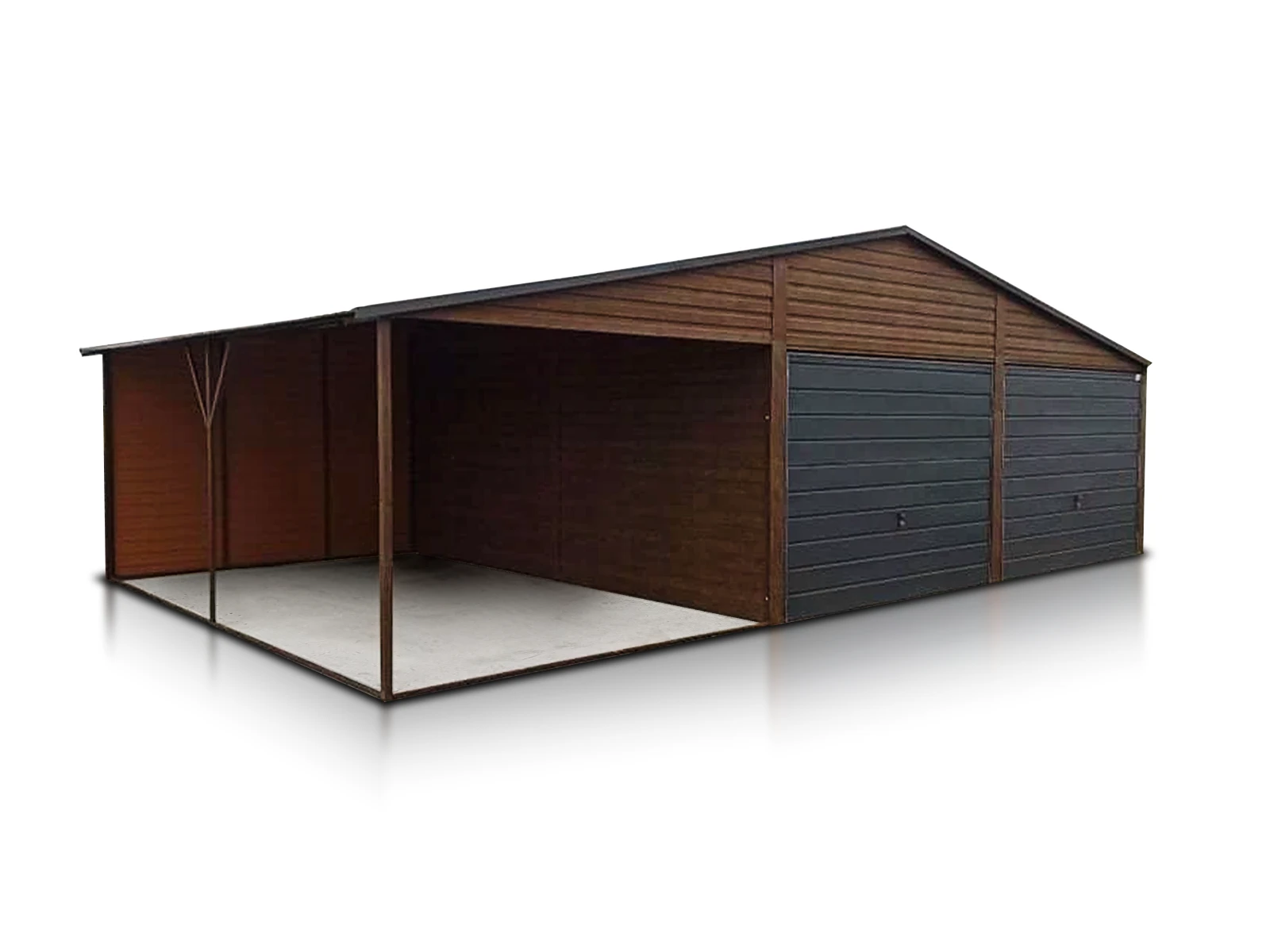 Dvojgaráž 6x5m s přístřeškem