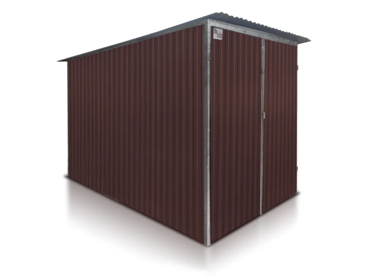 Domček na nářadí 2×3 m Pultová střecha Tmavě hnědá