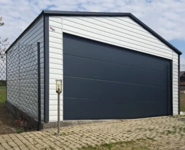 Jednotlivá garáž 6×5.8 m Štítová střecha Bílá