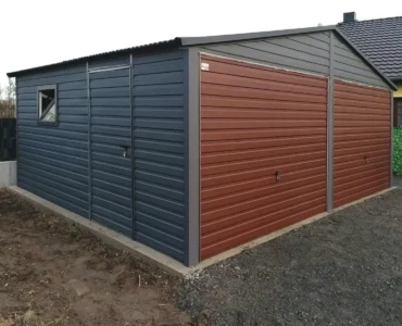 Dvojgaráž 6×5 m Štítová střecha Grafit