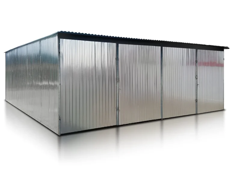 Dvojgaráž 6×5 m Pultová střecha Zinek