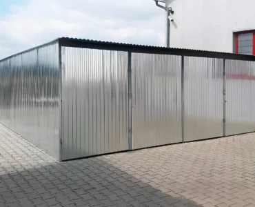 Dvojgaráž 6×5 m Pultová střecha Zinek