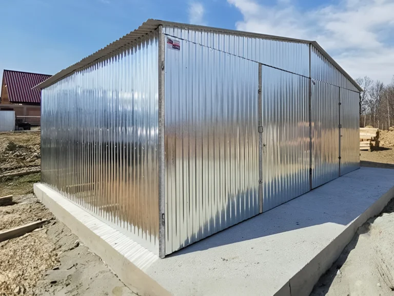 Dvojgaráž 6×6 m Štítová střecha Zinek