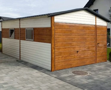 Jednotlivá garáž 4×6 m Štítová střecha Bílá