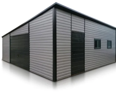 Jednotlivá garáž 7×7 m Pultová střecha Hliník