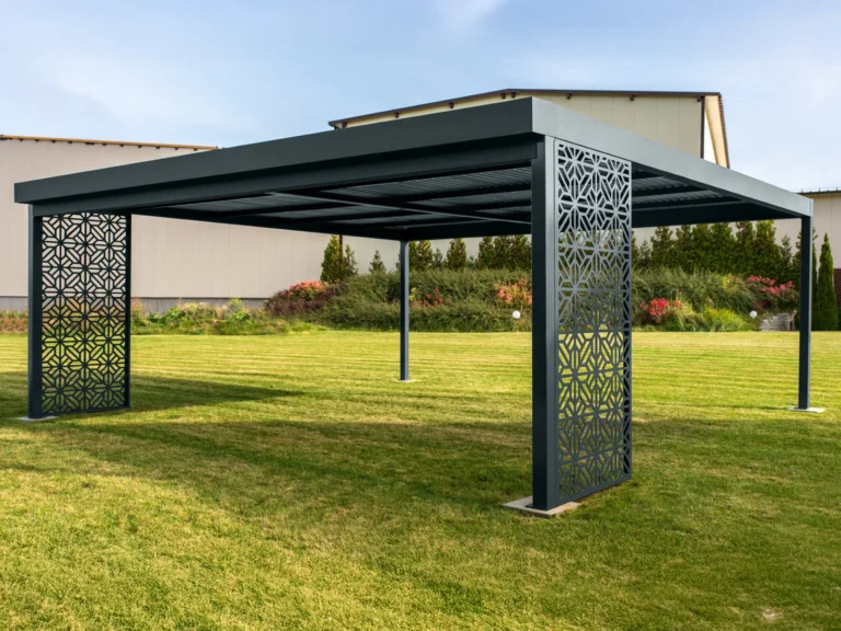 Carport Ažurové panely – Garážové stání 6×6 m
