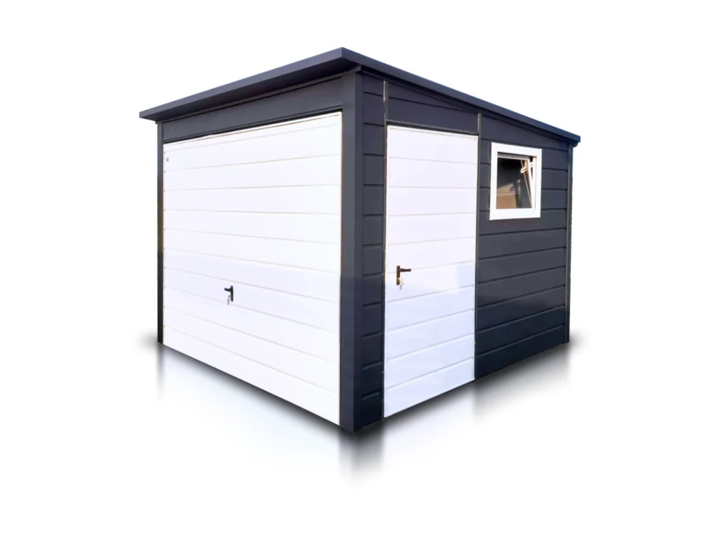 Plechové garáže Žatec – zahradní domek na nářadí